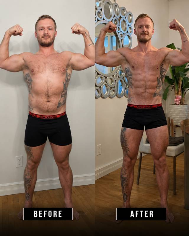 Client before and after transformation