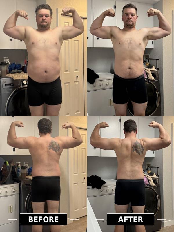 Client before and after transformation