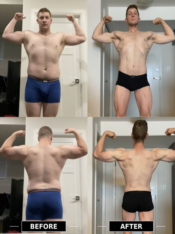 Client before and after transformation