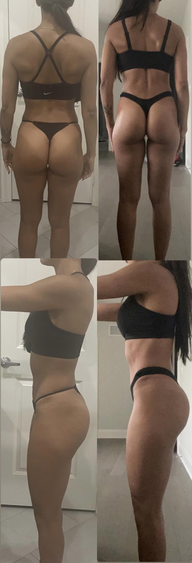 Client transformation - back and side, before and after